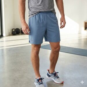Fabletics The Fundamental Shorts Mens Medium Slate‎ Blue Unlined Running Gym